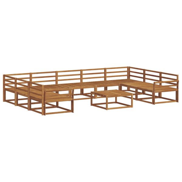 vidaXL Set di divani da esterno 10 pcs Naturale