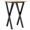 vidaXL Tavolo da Pranzo Telaio a X 50x50x75 cm Legno Pino e Acciaio