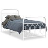vidaXL Giroletto con Testiera e Pediera Metallo Bianco 90x190 cm