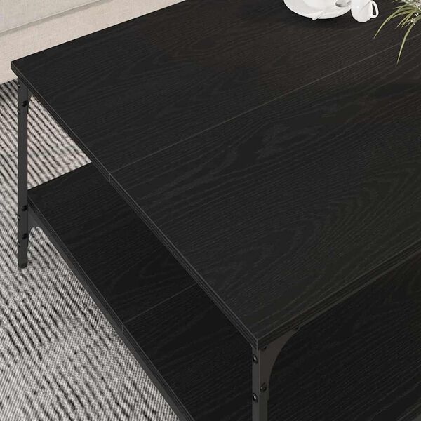 vidaXL Tavolino da salotto Rovere nero 80 x 80 x 40 cm