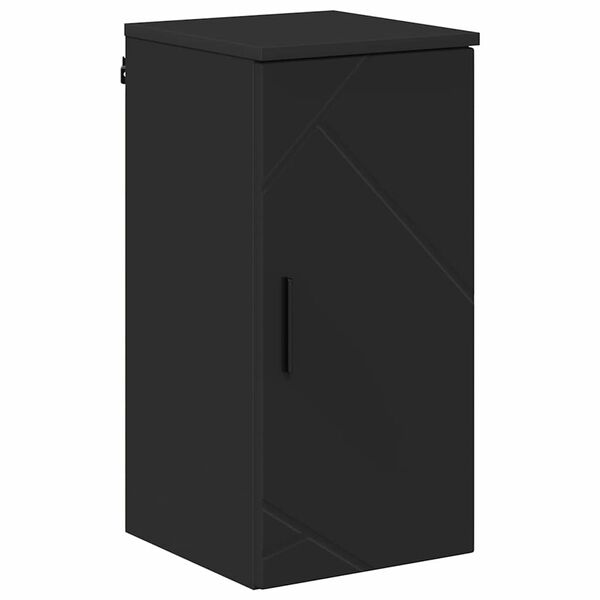 vidaXL Mobile da Bagno Montaggio a parete Nero 30 x 31,5 x 61 cm