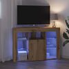 vidaXL Mobile TV LED Angolare Rovere artigianale 100x40x68cm