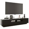 vidaXL Mobile Porta TV con Luci LED Nero 180x35x40 cm