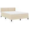 vidaXL Letto a molle con materasso Crema 200 x 160 cm Poliestere