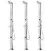 vidaXL Doccia da Giardino con Base Grigia 225 cm in Acciaio Inox