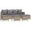 vidaXL Set Divano da Giardino 5 pz con Cuscini Beige in Polyrattan