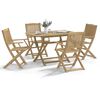 vidaXL Set da Pranzo per Giardino 5 pz in Legno Massello di Acacia