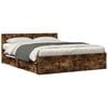 vidaXL Giroletto con Testiera Rovere Fumo 160x200 cm Legno Multistrato