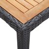 vidaXL Set da Pranzo da Giardino 7 pz con Cuscini in Polyrattan Nero