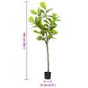 vidaXL Albero di Ficus Artificiale 48 Foglie 165 cm Verde