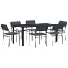 vidaXL Set Mobili da Esterno 7 pz Antracite Acciaio
