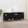 vidaXL Sideboards 3 pcs Rovere Nero 60 x 35 x 70 cm Legno multistrato