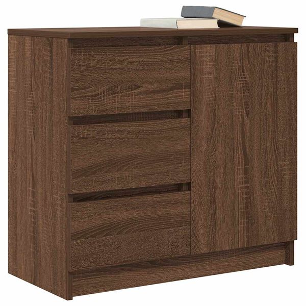 vidaXL Credenza con Cassetto Rovere Marrone 71x35x65 cm in Truciolato