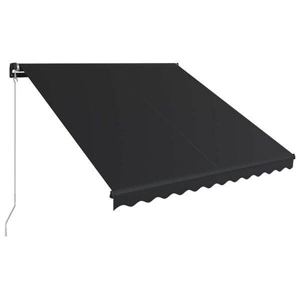 vidaXL Tenda da Sole Retrattile Manuale 350x250 cm Antracite