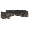 vidaXL Set Divano da Giardino 9 pz 9-Posti Grigio polyrattan