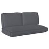 vidaXL Set di Cuscini Tessuto Oxford Antracite 120 x 60 x 52 cm
