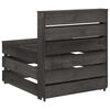 vidaXL Divano Centrale da Giardino Pallet Legno Pino Impregnato Grigio