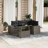 vidaXL Set Divano da Giardino 5 pz con Cuscini Grigio in Polyrattan