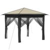 vidaXL Gazebo con 4 Pareti 2,6 x 2,6 m Crema e Antracite