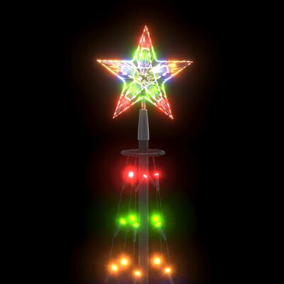 vidaXL Albero di Natale a Cono con 84 LED Colorato 50x150 cm