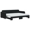 vidaXL Divano Letto Estraibile con Materassi Nero 80x200 cm Velluto