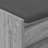 vidaXL Panca per ingresso con cuscino Sonoma grigia 103 x 38 x 45 cm