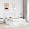 vidaXL Letto con Contenitore Bianco 140 x 190 cm Legno multistrato