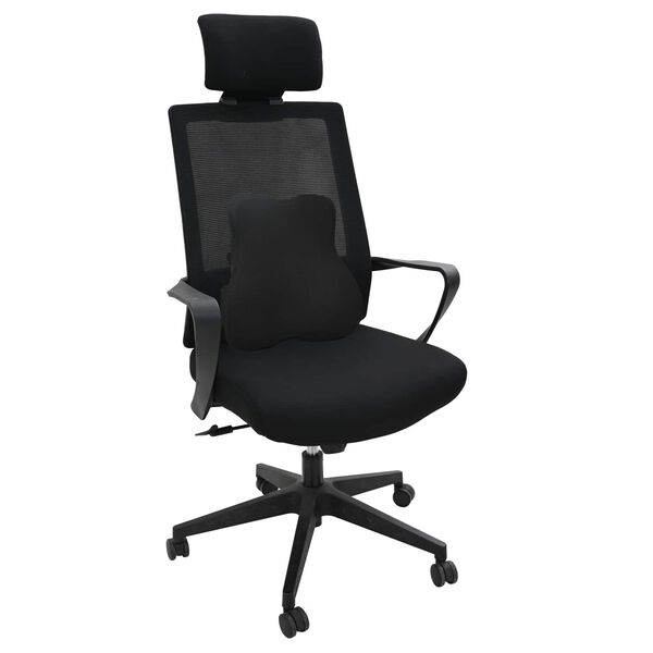 vidaXL Cuscino con cuscino Regolabile Nero 40 x 40 x 11 cm a rete