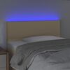 vidaXL Testiera a LED Crema 100x5x78/88 cm in Tessuto