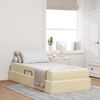 vidaXL Letto con contenitore e materasso Crema 90 x 190 cm Poliestere