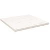 vidaXL Piano Tavolo Bianco 40x40x2,5cm Legno Massello di Pino Quadrato