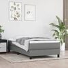 vidaXL Struttura Letto a Rete a Molle Grigio Scuro 100x200 cm Tessuto