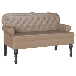 vidaXL Panca Chesterfield Cappuccino 119,5 x 64,5 x 75 cm