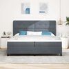 vidaXL Letto a molle con materasso Grigio scuro 200 x 200 cm Velluto