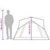 vidaXL Tenda da Campeggio a Cabina 4 Persone Impermeabile