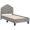 vidaXL Struttura letto per bambini con testata Grigio chiaro