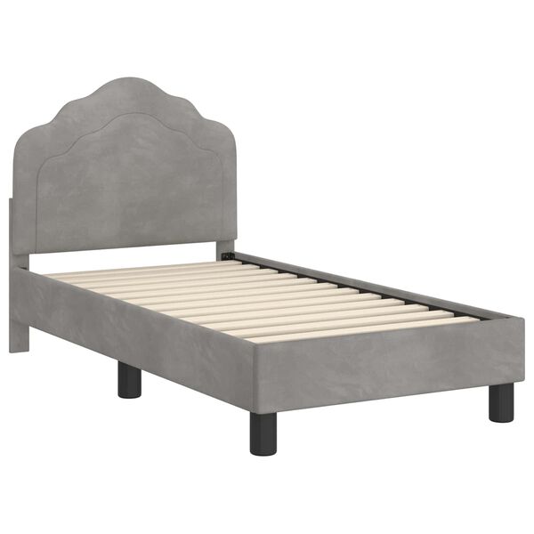 vidaXL Struttura letto per bambini con testata Grigio chiaro