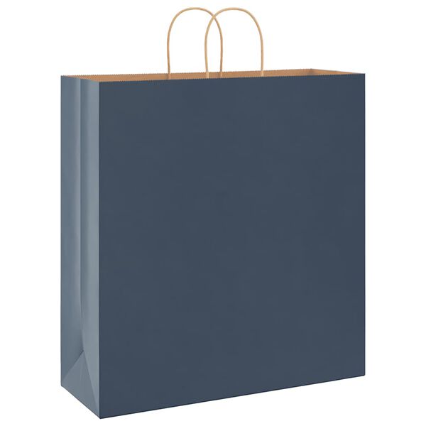 vidaXL Sacchetti di Carta 250 pz con Manici Blu 45x17x48 cm