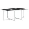 vidaXL Set da Pranzo da Giardino 11 pz con Cuscini Bianco in Textilene