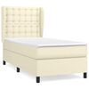vidaXL Giroletto a Molle con Materasso Crema 80x200 cm in Similpelle