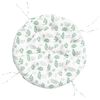 vidaXL Cuscino Rotondo Motivo a Foglie &Oslash; 100x11 cm in Tessuto Oxford