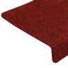 vidaXL Tappetini per scale autoadesivi 30 pz 65x21x4 cm Bordeaux Rosso Bordo rettangolare