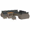 vidaXL Set Divano da Giardino 13 pz 12-Numero di posti Grigio