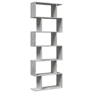 vidaXL Libreria Divisorio 6Piani Grigio Cemento 70x24x193cm Truciolato