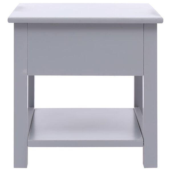 vidaXL Tavolino Laterale Grigio 40x40x40 cm in Legno di Paulownia