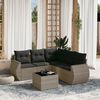 vidaXL Set Divano da Giardino 6 pz con Cuscini Grigio in Polyrattan