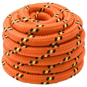 vidaXL Corda da Barca 10 m 3 Arancione PP