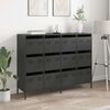 vidaXL Credenza Nera 135x39x103,5 cm in Acciaio Laminato a Freddo
