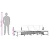 vidaXL Set Divani da Giardino 5 pz con Cuscini in Polyrattan Nero