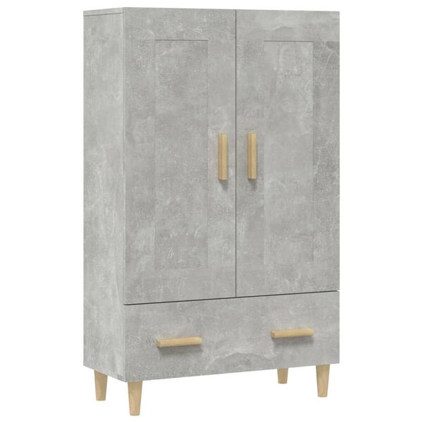 vidaXL Credenza Grigio Cemento 70x31x115 cm in Legno Multistrato